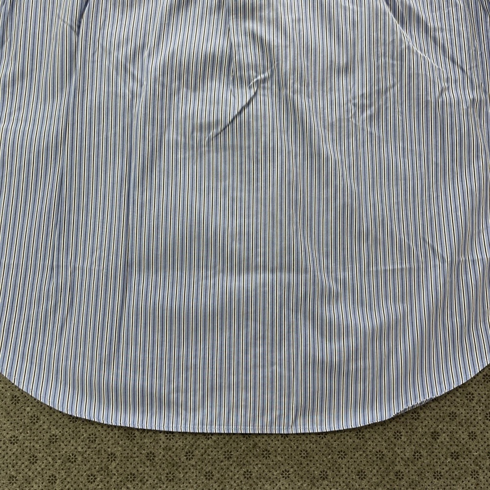 Ralph Lauren Classic Fit Striped Button Down Shirt Mens XL Blue White Cotton - Picture 7 of 12